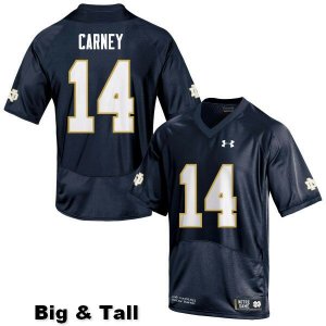 Notre Dame Fighting Irish Men's J.D. Carney #14 Navy Under Armour Authentic Stitched Big & Tall College NCAA Football Jersey HEH3599IQ